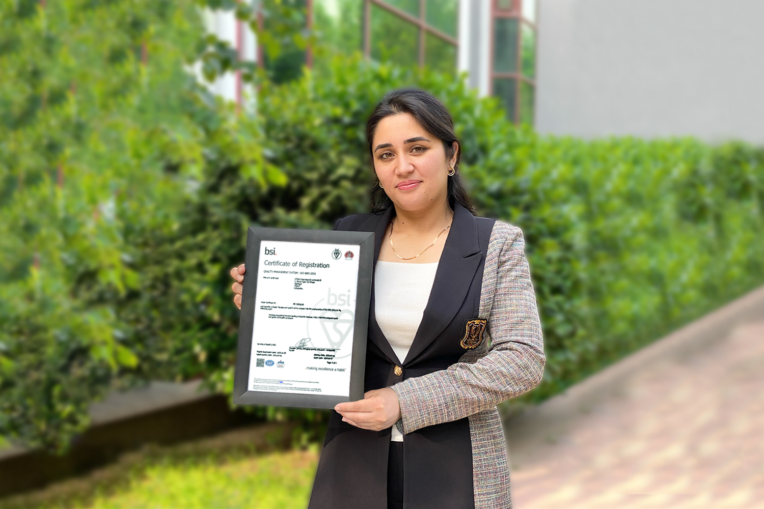 The First and Only University in Eurasia to Receive ISO 9001 Certification from the British Standards Institution and the US National Standards Body
